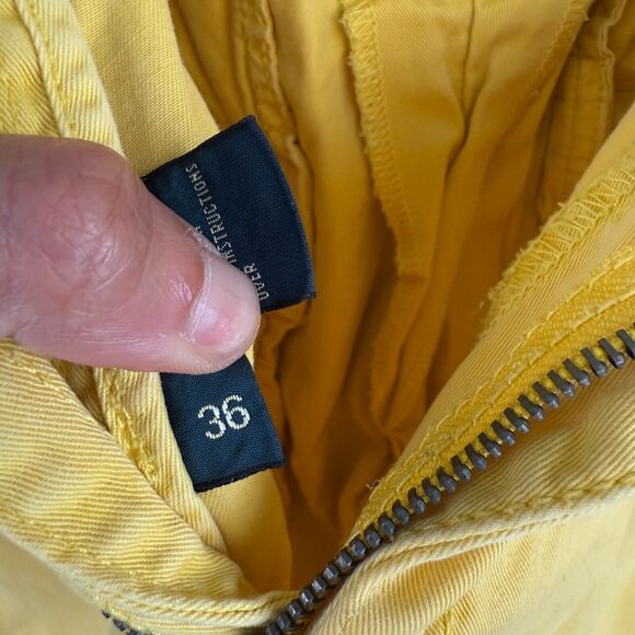 Polo Ralph Lauren Chino Shorts Mens 36 Yellow Pockets Drawstring 10" Classic - Picture 4 of 16